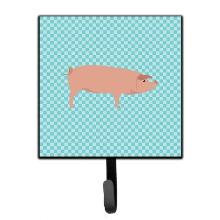 Jensendistributionservices American Landrace Pig Blue Check Leash or Key Holder MI1717092